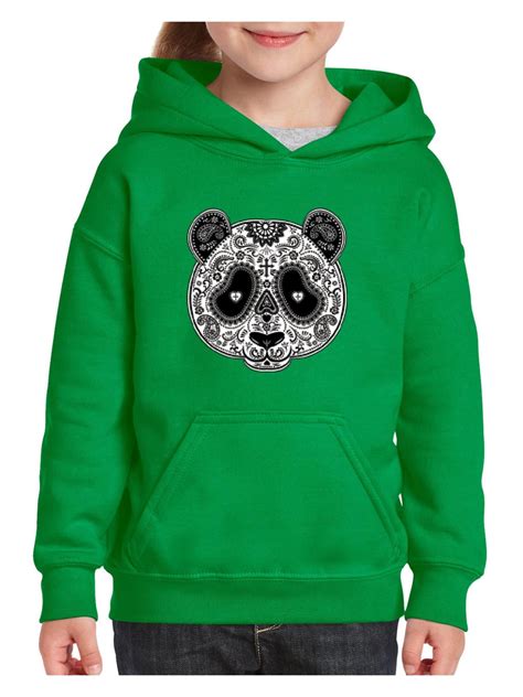 Iwpf Youth Panda Skull Hoodie For Girls And Boys Sweatshirt Walmart