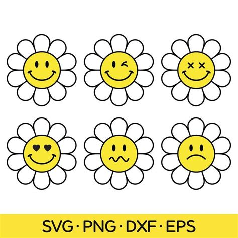 Flower Smiley Face Svg Files Flower Face Svg Smiley Face Clip Art