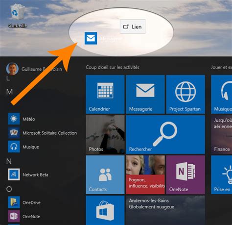 Le raccourci apparaît alors sur votre bureau : Windows 10 : créer un raccourci vers une application sur ...
