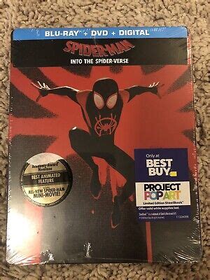 Spider Man Into The Spider Verse Steelbook Blu Ray Sealed Ebay