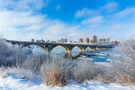 City Of Saskatoon In Winter City Winter Saskatchewan