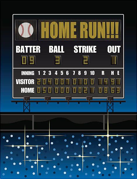 Baseball Scoreboard Illustrations Royalty Free Vector Graphics And Clip