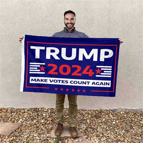 trump 2024 make votes count again flag