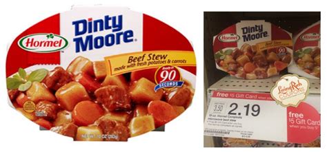 Enjoy (it's so easy!!) empty beef stew into a 2 quart baking. Dinty Moore Coupon - Hormel Dinty Moore Beef Stew Compleats Only $0.27 at Target -Living Rich ...