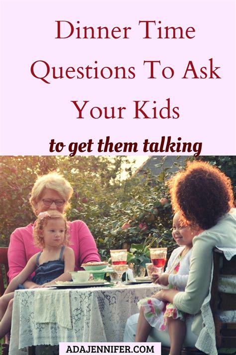 Dinner Time Questions To Ask Your Kids To Get Them Talking Kids