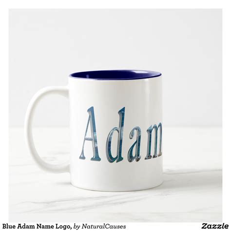 Blue Adam Names Logo Two Tone Coffee Mugs Coffee Mug To Go Coffee