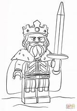 Ausmalbild Clans Barbarian König Målarbilder Dessin Roi Koning Cowboy sketch template