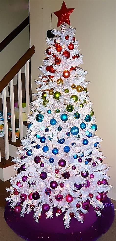 Rainbow Ornaments Rainbow Christmas Tree White Christmas Tree