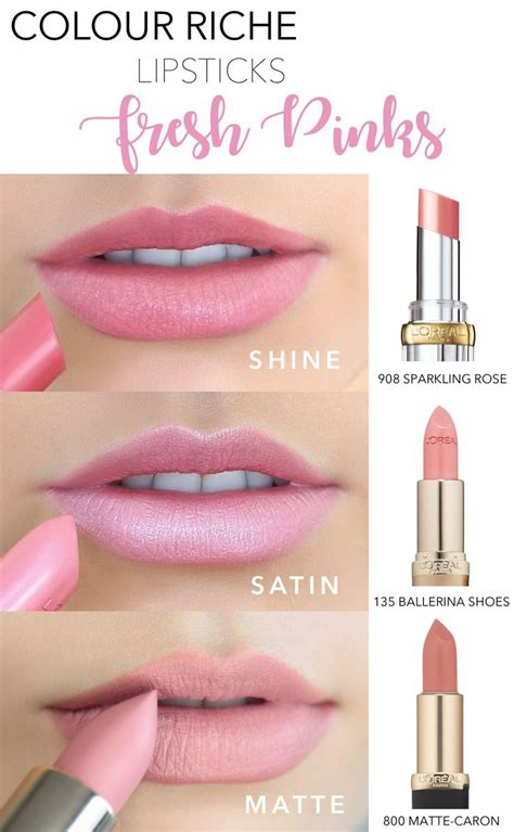 Fresh Pink Lip Shades For Summer Featuring L Oreal Colour Riche Colour