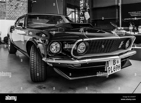 1969 Mustang Mach Black And White By Gill Billington