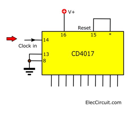 IC 4017 CD4017 Datasheet Pinout 15 Example Circuits Timer