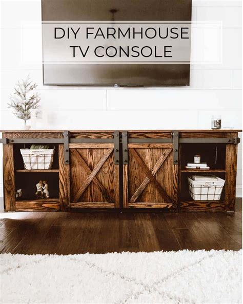 20 Farmhouse Tv Stand Ideas For A Rustic Vibe Nikkis Plate