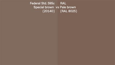 Federal Std 595c Special Brown 20140 Vs Ral Pale Brown Ral 8025