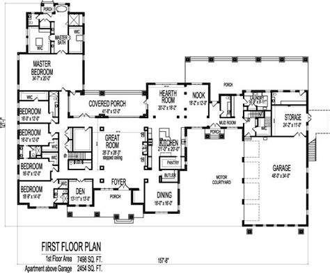 6 Bedroom One Story House Plans 6 Bedroom House Plans New House