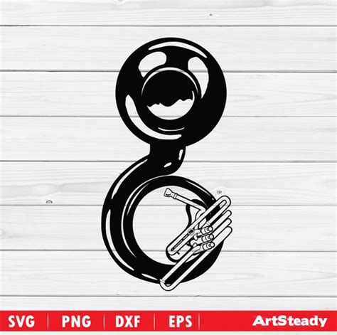 Sousaphone Svg Files Graphic Art Marching Band Musical Etsy