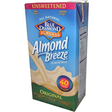 Blue Diamond Unsweetened Almond Breeze Milk Original 1qt32 Oz 05413