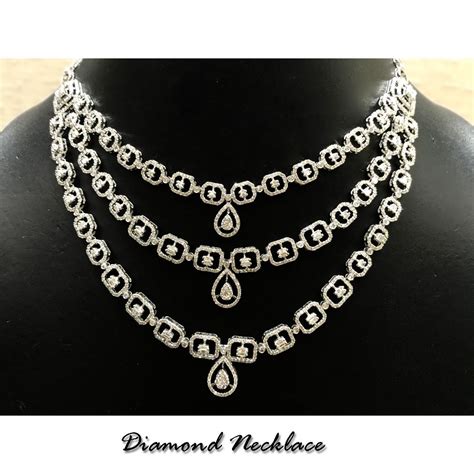 Diamond Necklace White Gold By Bhagwati Diamonds Delhi Bridal