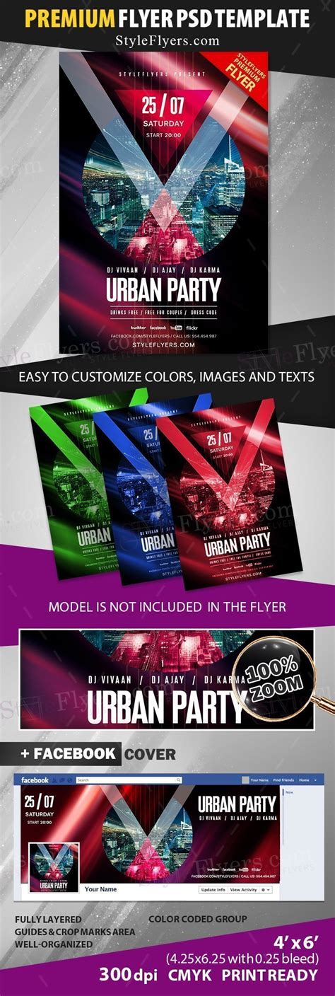 Urban Party Psd Flyer Template 19416 Styleflyers