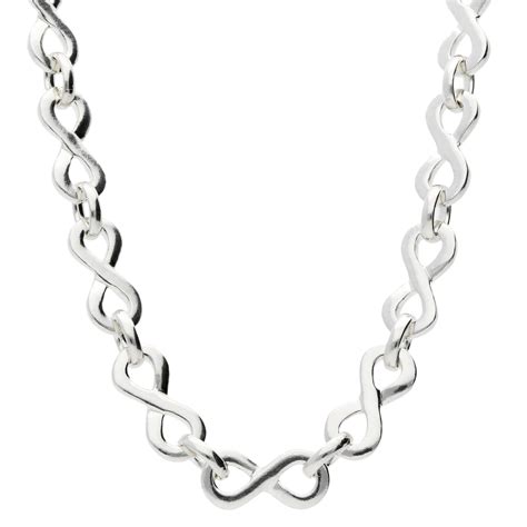 Silver Infinity Chain Necklace Buy Online Free Insured Uk Delivery