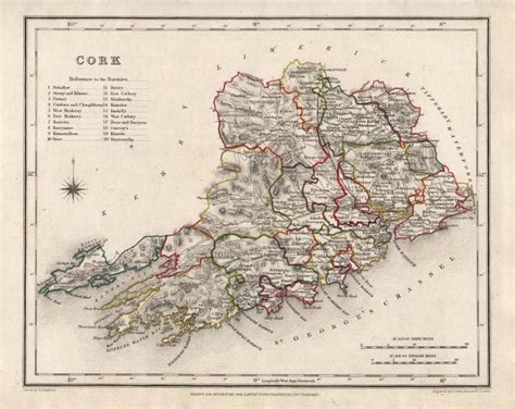 COUNTY CORK antique map for LEWIS by CREIGHTON & DOWER. Ireland 1846 old | eBay