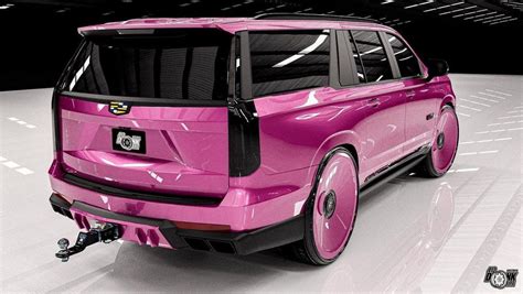 Cadillac Escalade V Gets Virtually Dipped In Pink Looks Like Pure