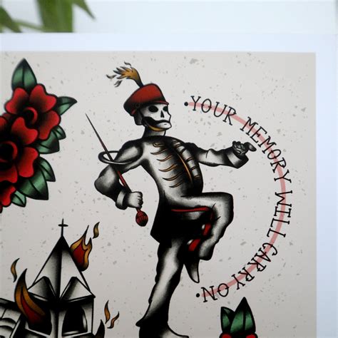 My Chemical Romance The Black Parade Colour Tattoo Flash Etsy