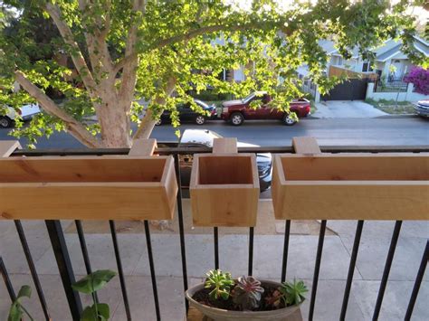 To do so, lay the 24 piece on your workbench and carefully line up the four assembled sides with the pocket holes you haven't used yet facing down. Balcony Rail Planter Box | Etsy | Balcony planter boxes ...