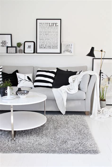 Halcyon Wings: Black, White and Grey Living Room
