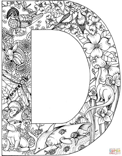 Letter D Coloring Pages Kid Creative