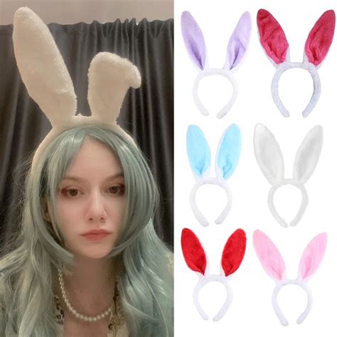 Easter Plush Bunny Ears Headband Cute Rabbit Ears Bandana