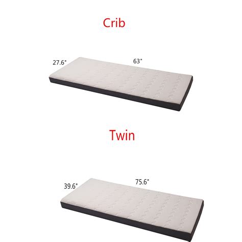 The smallest of the categories, a youth mattress is typically 66 by 33 inches and reserved for young children in their growing age. Crib/Twin Size Mattress 4 Inch Thickness Memory Foam Bed ...