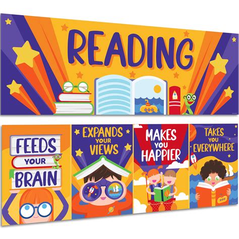 Buy Decorably 40x14 Reading Banner For Classroom Reading Bulletin