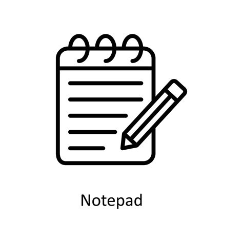 Notepad Vector Outline Icons Simple Stock Illustration Stock 22943011