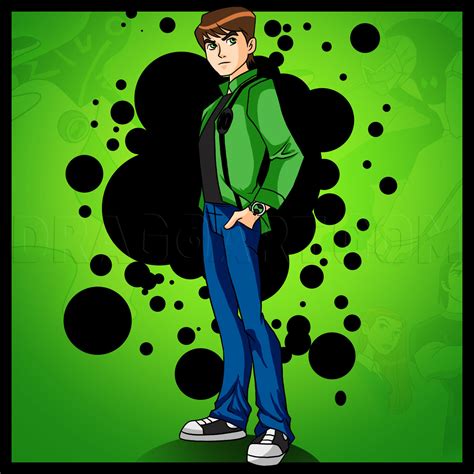 How To Draw Ben 10 Alien Force Step By Step Drawing Guide By Dawn