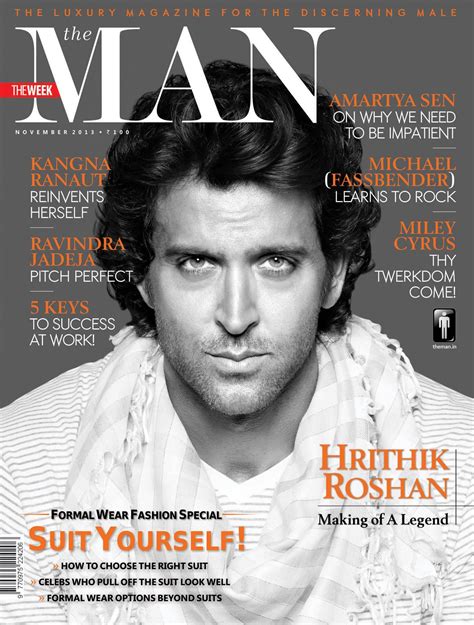 The Man 2013 11 Hrithik Roshan Male Magazine Entertainment Magazine