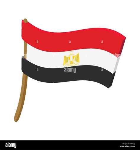 Bandera De Egipto El Icono De Estilo De Dibujos Animados Imagen Vector De Stock Alamy