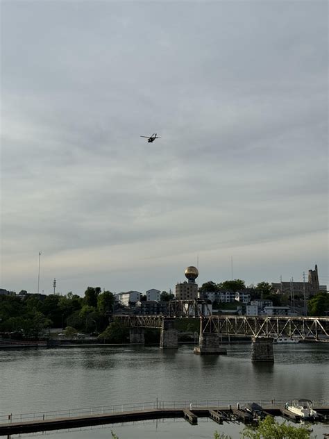 Anyone know why there’s a helicopter just circling the river and