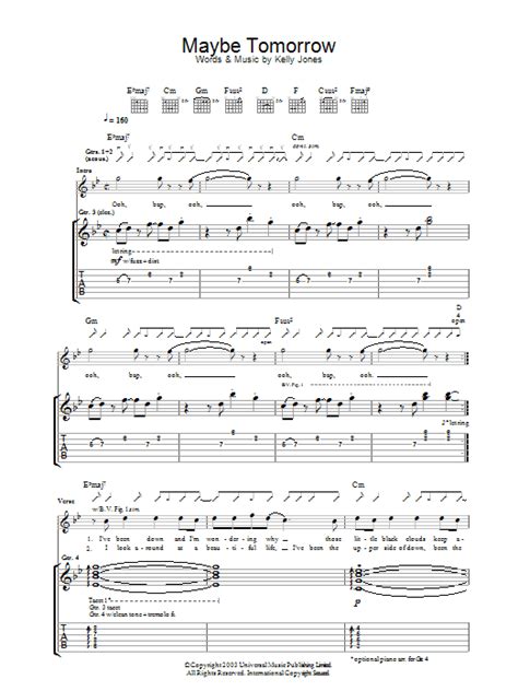 We would like to show you a description here but the site won't allow us. Maybe Tomorrow by Stereophonics - Guitar Tab - Guitar ...