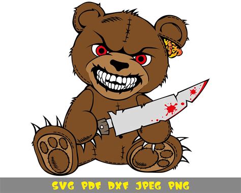 Scary Teddy Bear Cartoon