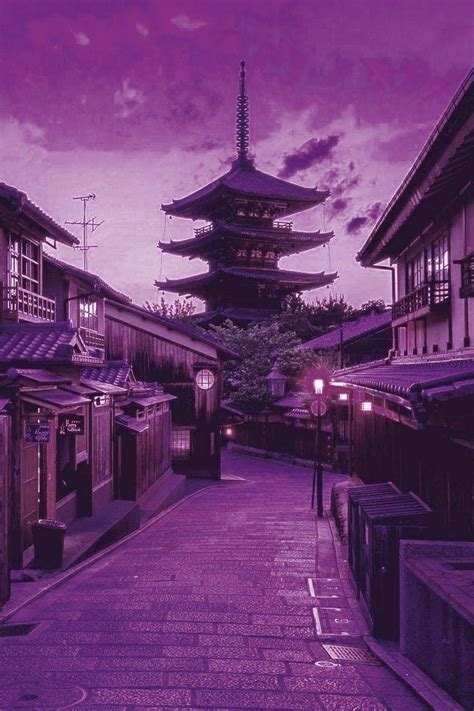Aesthetic Japan Purple Sky Wallpapers Wallpaper Cave