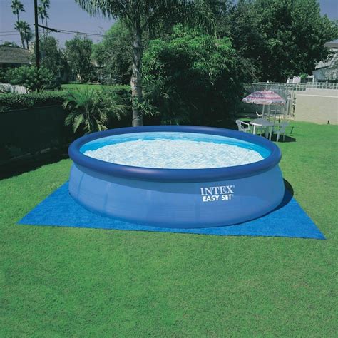 Intex 15 Ft X 15 Ft X 42 In Inflatable Top Ring Round Above Ground Pool
