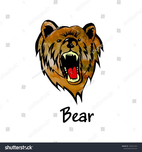 Roaring Bear Head Stock Vector Royalty Free 1305041623 Shutterstock