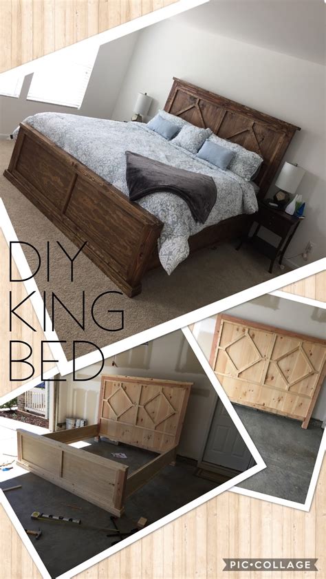 Diy Rustic Modern King Bed Shanty 2 Chic