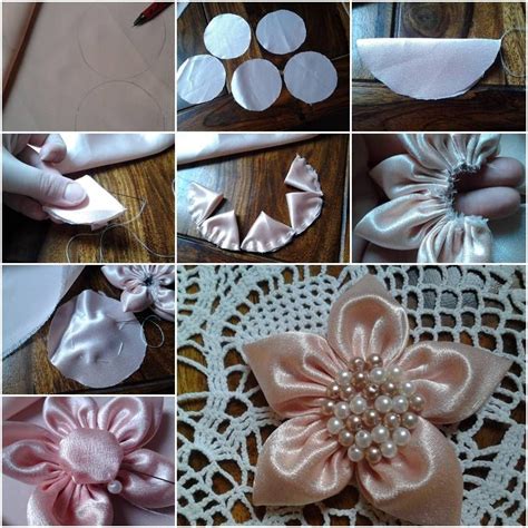 Making a beautiful bouquet of flowers. How To Make Fabric Five Petals Flowers step by step DIY ...