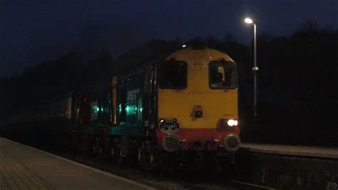 drs class 20 farewell with 20302 and 20305 at chesterfield 18th january 2020 youtube