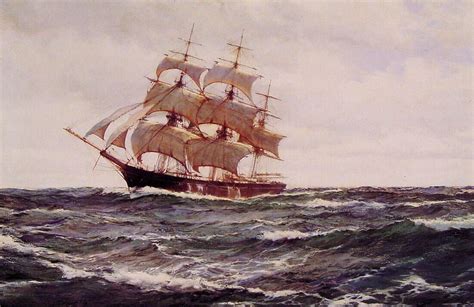 Montague Dawson A Ship In Stormy Seas Painting Best Paintings For Sale