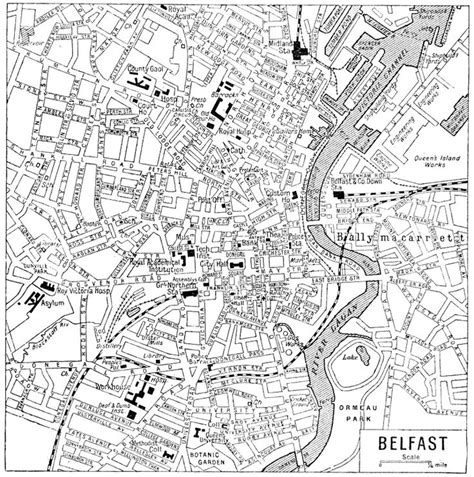 Map Of Belfast 1922 Belfast Map Letterpress