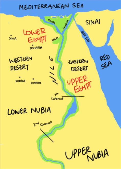 Maps Of Upper And Lower Egypt