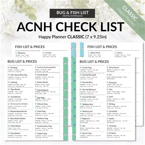 Acnh Printable Checklist Printable Word Searches