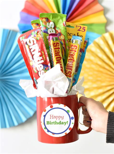 Looking for sweet happy birthday wishes to share with someone special on their special day? Easy Birthday Gift Idea-Candy Bouquet in a Mug - Fun-Squared